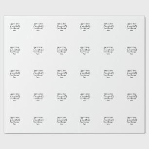 Papier Cadeau Félicitations ajoutez nom message mariage jeune co