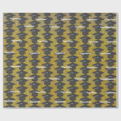 Papier Cadeau Félicitations au Casquette Parties scintillant d'o (Plat)