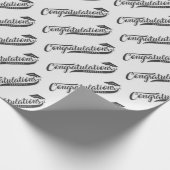 Papier Cadeau Félicitations aux diplômés (Coin)
