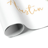 Papier Cadeau Félicitations aux Mariages/douches Fleur sauvage p (Coin rond)