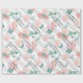 Papier Cadeau Félicitations aux Roses de pays mariages - Ajouter (Plat)