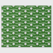 Papier Cadeau Félicitations balles de golf sur vert (Plat)