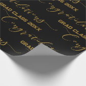 Papier Cadeau Félicitations Black et Gold modernes (Coin)