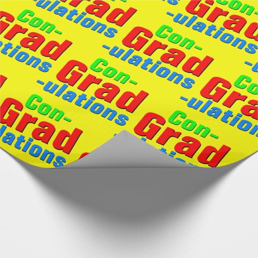 Papier Cadeau Félicitations cadeau de diplôme (Coin)