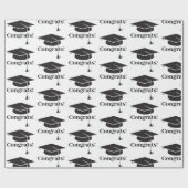 Papier Cadeau Félicitations ! Chapeau diplôme (Plat)