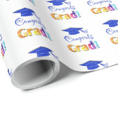 Papier Cadeau Félicitations Couleurs Grad, Amusants (Coin rond)