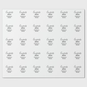 Papier Cadeau Félicitations de remise de diplômes simples minima
