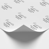 Papier Cadeau Félicitations de remise de diplômes simples minima (Coin)