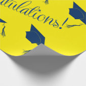 Papier Cadeau Félicitations diplôme casquette Enveloppement Papi (Coin)