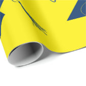 Papier Cadeau Félicitations diplôme casquette Enveloppement Papi (Coin rond)