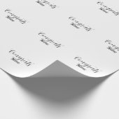 Papier Cadeau Félicitations diplômé nom simple minimal année pro (Coin)