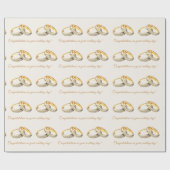 Papier Cadeau Félicitations du Mariage de l'ensemble de ceinture (Plat)