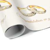 Papier Cadeau Félicitations du Mariage de l'ensemble de ceinture (Coin rond)