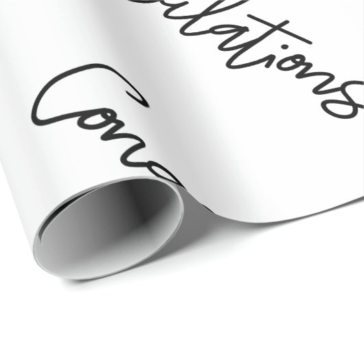 Papier Cadeau Félicitations Enveloppement Cadeau | Luxueux Maria (Coin rond)