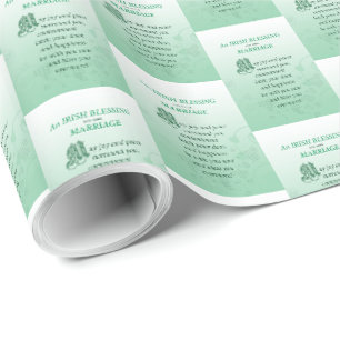 Papier Cadeau Félicitations et bénédiction de mariage irlandais