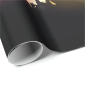 Papier Cadeau Félicitations Foule Thème (Coin rond)