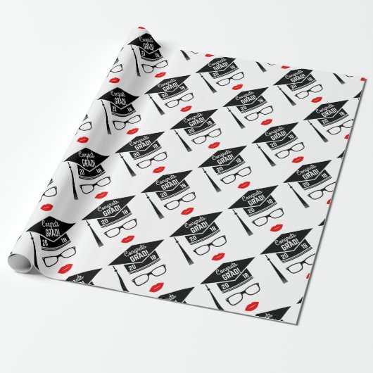Papier Cadeau félicitations grad 2018 fille (Déroulé)