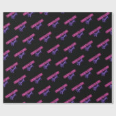 Papier Cadeau félicitations grad, graduation rose violet noir (Plat)