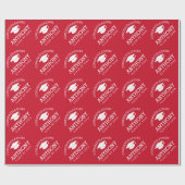 Papier Cadeau Félicitations Graduate Graduate Cap rouge blanc (Plat)