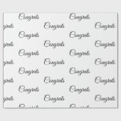 Papier Cadeau Félicitations minimales simples ajoutez votre nom  (Plat)