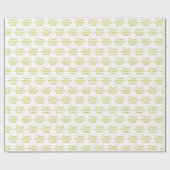 Papier Cadeau Félicitations Personnalisées Retraite ! Or sur bla (Plat)