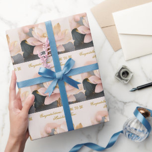 Papier Cadeau Félicitations pour la douche de mariée personnalis