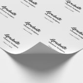 Papier Cadeau Félicitations pour le diplôme nom date année class (Coin)