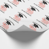 Papier Cadeau Félicitations pour votre diplôme ! Cochon (Coin)