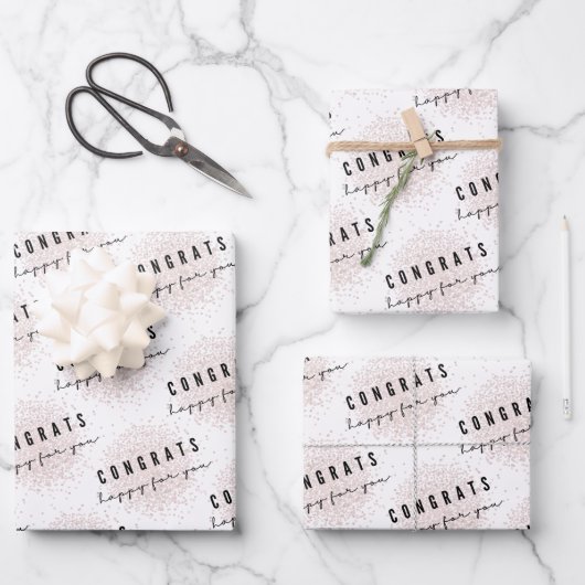 Papier cadeau Félicitations pour vous (Recto)