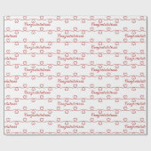 Papier Cadeau Félicitations Red Hearts (Plat)