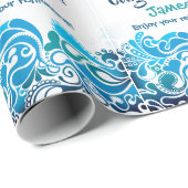 Papier Cadeau Félicitations Votre Texte Ajouter Un Nom Retraite (Coin rond)