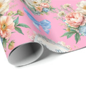 Papier Cadeau Feliz Dia De Las Madres En Rose (Coin rond)