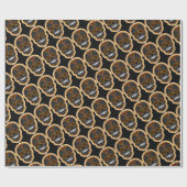 Papier Cadeau Feliz Muertos - Happy Sugar Skulls Wrapper Paper (Plat)