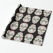 Papier Cadeau Feliz Muertos - papier d'emballage de crânes (Déroulé)