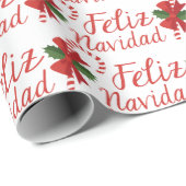 Papier Cadeau Feliz Navidad (Coin rond)