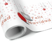Papier Cadeau Feliz Navidad (Coin rond)