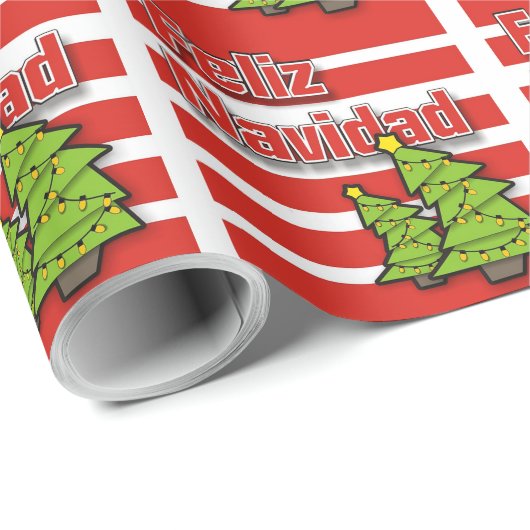 Papier Cadeau Feliz Navidad (Coin rond)
