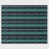 Papier Cadeau Feliz Navidad - Ours polaire de bord de glace (Plat)