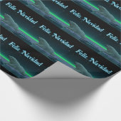 Papier Cadeau Feliz Navidad - Ours polaire de bord de glace (Coin)