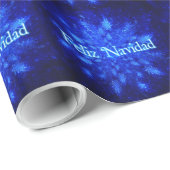 Papier Cadeau Feliz Navidad - Snowburst (Coin rond)