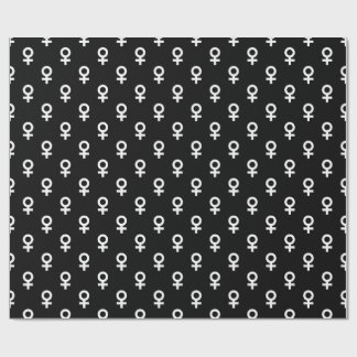 Papier Cadeau female gender symbol black white