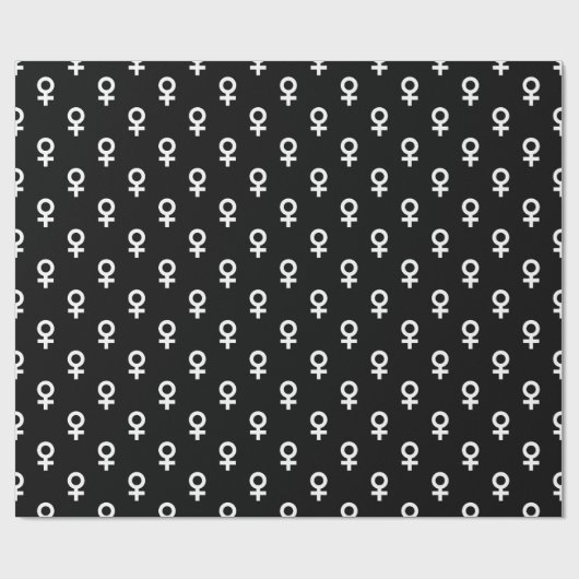 Papier Cadeau female gender symbol black white (Plat)