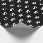 Papier Cadeau female gender symbol black white (Coin)