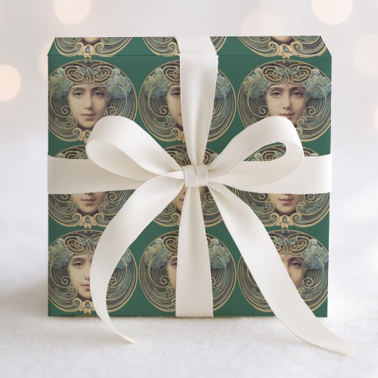 Papier Cadeau Feminine Vintage Nouveau Beauté