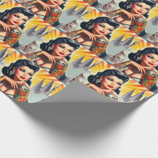 Papier Cadeau Femme à encre chaude (Coin)