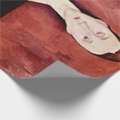 Papier Cadeau Femme avec ventilateur, Modigliani (Coin)