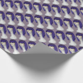 Papier Cadeau Femme bleue (Coin)