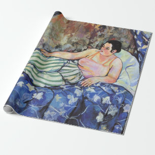 Papier Cadeau Femme dans la chambre Bleue (par Suzanne Valadon)