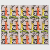 Papier Cadeau Femme dans le jardin (Plat)