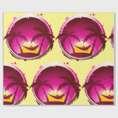 Papier Cadeau Femme Dans Un Hamac (Plat)